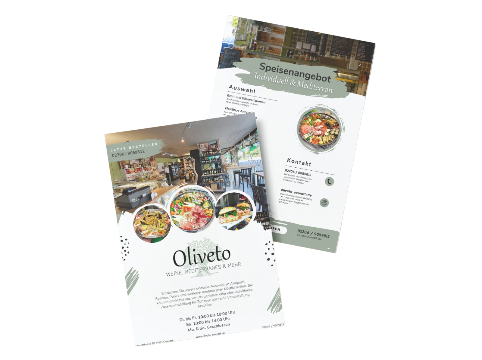 oliveto overath flyer printdesign referenz