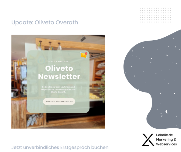 Oliveto: Newsletter und Website Überarbeitung